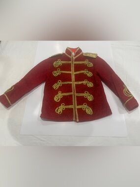 JACKSON Red and Gold Military-Style Jacket